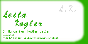 leila kogler business card